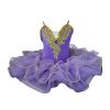 Purple Girls Ballet Dance Dress Tutu Skirt Performance Gauze Dress Princess Swan Ballet Dress Costume
