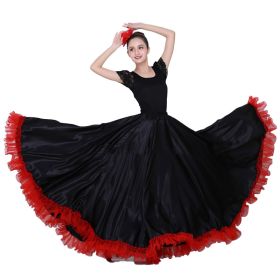 Elegant Ballroom Dancing Latin Dance Party Long Swing Race Skirt