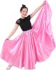 Girls Satin Full Circle Long Dance Skirt for Girls Belly Dance Long Skirt