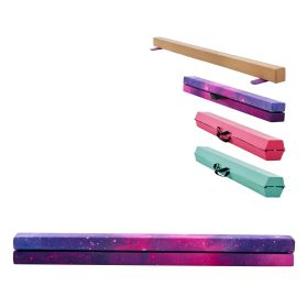 8FT Folding Balance Beam for Kids, 300LBS Stable Support Gymnastics Floor Beam with Non-Slip Mat