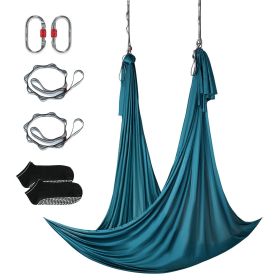Aerial Yoga Hammock & Swing, 5.5 Yards, Aerial Yoga Starter Kit with 100gsm Nylon Fabric, Full Rigging Hardware & Easy Set-up Guide