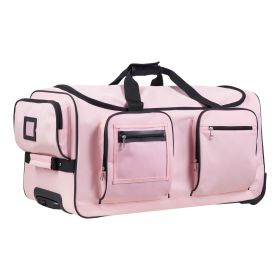 Dance Bag with Garment Rack, 29 Inch Rolling Dance Duffel, with Wheels, USB Port, Height Adjustable Clothes Rack, Privacy Protection Curtain