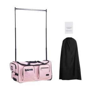 Dance Bag with Garment Rack, 29 Inch Rolling Dance Duffel, with Wheels, Height Adjustable Clothes Rack, USB Port, Privacy Protection Curtain