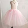 Girls Ballet Dance Costumes Swan Sequin Pink Performance Dress Gauze Tutu Skirt