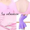 Kids Cotton Ballet Dress Short Sleeve Blue Ballet Leotard Dress
