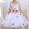 White Ballet Dance Dress Girls Princess Costume Dress Butterfly Ballet Tutu Skirt