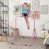 Kids Folding Gymnastics Bar, Adjustable Height, Bubble Gum Pink