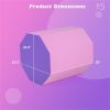 Octagon Tumbling Mat, Gymnastics Training Mat for Backbends Somersaults, Pink & Purple Artificial Leather Foam Mat