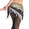 Black Belly Dance Scarf With Gold Coins Belt Velvet Skirt