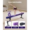 Adjustable Balane Beam for Kids, 8FT Gymnastics Beam, High and Low Floor Beams of 5 Adjustable Heights for All Gymnastic Levels