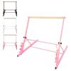 3.5FT Pink Solid Wood Ballet Barre With Adjustable Range Of 31.5-39.5 Inches For Dance Practice