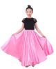 Girls Satin Full Circle Long Dance Skirt for Girls Belly Dance Long Skirt