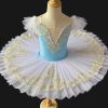 Girls Ballet Tutu Dress Blue Kids Embroidery Sequin Ballet Dance Gauze Skirt Swan Dancing Costume