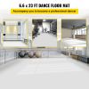Dance Floor, 6.6x23ft Dance Floor Roll, 0.06in Thick PVC Vinyl Dance Floor, Black/White Reversible Portable Dance Floor, Non-Slip Dance Flooring