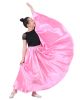Girls Satin Full Circle Long Dance Skirt for Girls Belly Dance Long Skirt