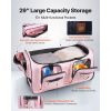Dance Bag with Garment Rack, 29 Inch Rolling Dance Duffel, with Wheels, Height Adjustable Clothes Rack, USB Port, Privacy Protection Curtain
