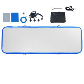 Gymnastics Air Mat, 4 inch Thickness Inflatable Gymnastics Tumbling Mat, Tumble Track with Electric Pump (Color: Blue, size: 10 ft x 3.3 ft x 4 in (300 x 100 x 10 cm))