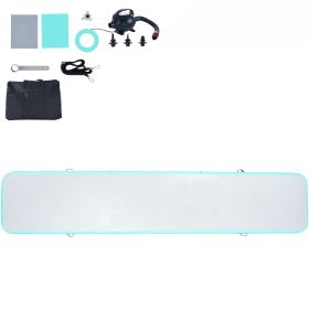 Gymnastics Air Mat, 4 inch Thickness Inflatable Gymnastics Tumbling Mat, Tumble Track with Electric Pump (Color: Mint Green, size: 16 ft x 3.3 ft x 4 in(500 x 100 x 10 cm))
